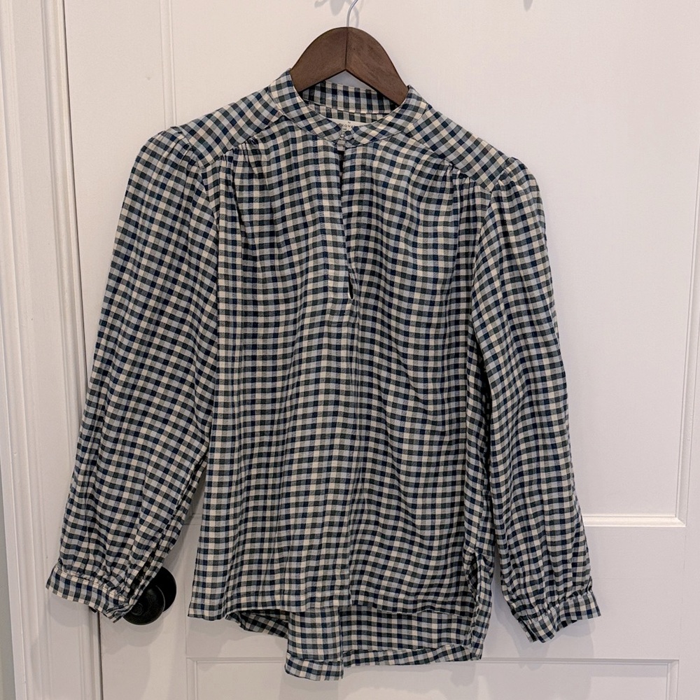 Trovata Birds of Paradis Flannel Gingham Shirt XS